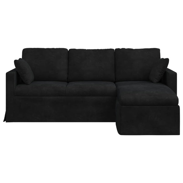 vidaXL Canapé Noir 198 x 134 x 80 cm Velours