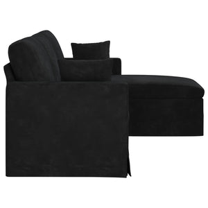 vidaXL Canapé Noir 198 x 134 x 80 cm Velours