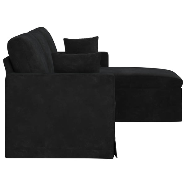 vidaXL Canapé Noir 198 x 134 x 80 cm Velours