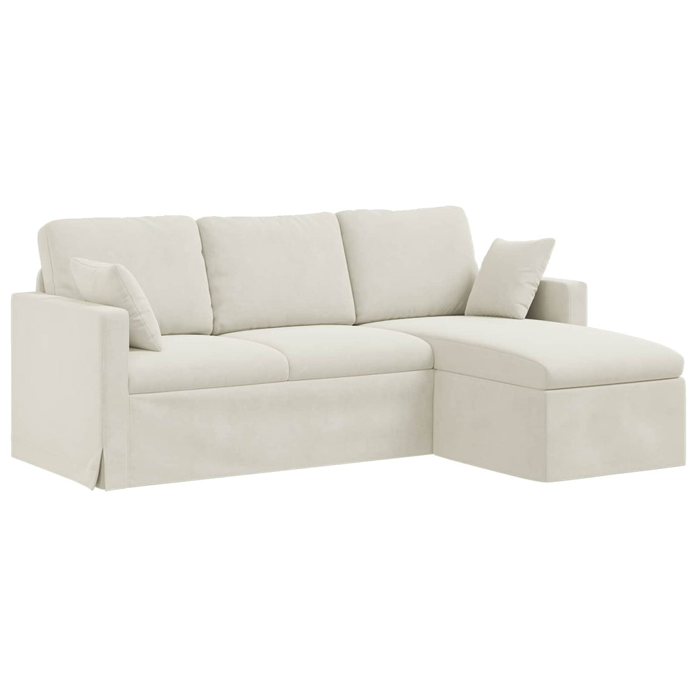 vidaXL Canapé crème 198 x 134 x 80 cm Velours