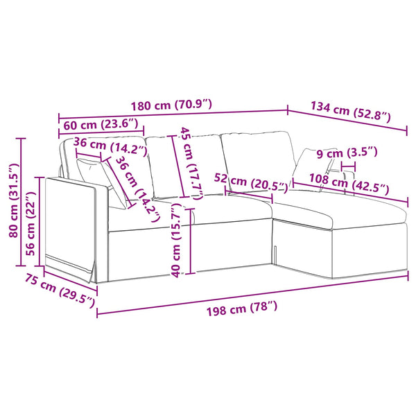 Blaues Samt Sofa, 198 cm