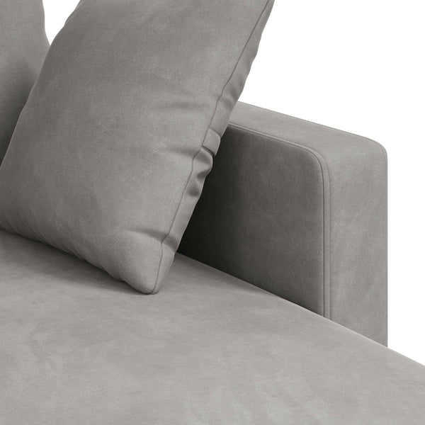 vidaXL Canapé gris clair 228 x 134 x 80 cm Velours