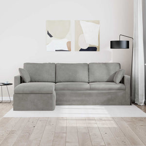 vidaXL Canapé gris clair 228 x 134 x 80 cm Velours