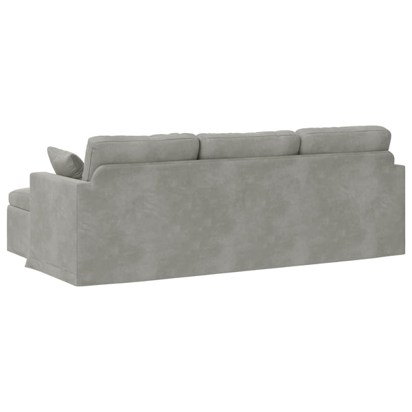 vidaXL Canapé gris clair 228 x 134 x 80 cm Velours