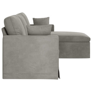 vidaXL Canapé gris clair 228 x 134 x 80 cm Velours