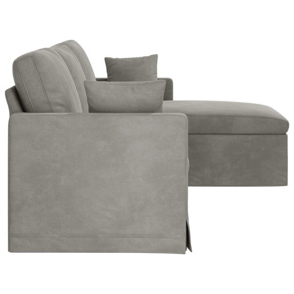 vidaXL Canapé gris clair 228 x 134 x 80 cm Velours