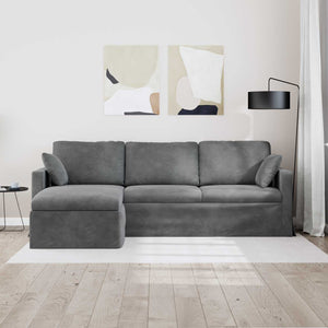 vidaXL Canapé gris foncé 228 x 134 x 80 cm Velours