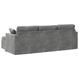 vidaXL Canapé gris foncé 228 x 134 x 80 cm Velours