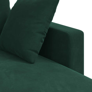 Dunkelgrünes Samt Sofa 228 cm