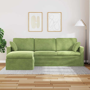 Hellgrünes Samt Sofa 228 cm