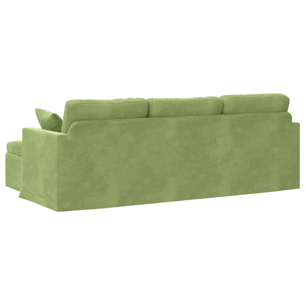 Hellgrünes Samt Sofa 228 cm