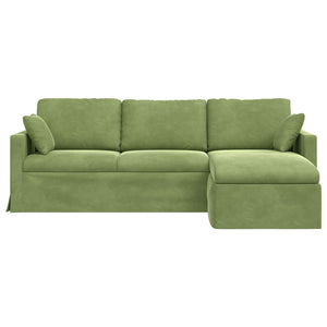 Hellgrünes Samt Sofa 228 cm