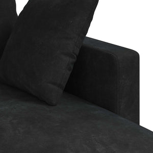 vidaXL Canapé noir 228 x 134 x 80 cm Velours