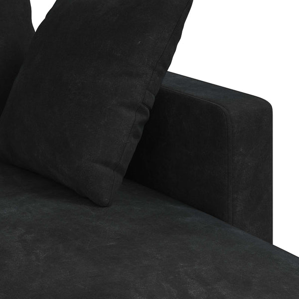 vidaXL Canapé noir 228 x 134 x 80 cm Velours