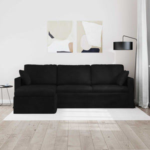 vidaXL Canapé noir 228 x 134 x 80 cm Velours