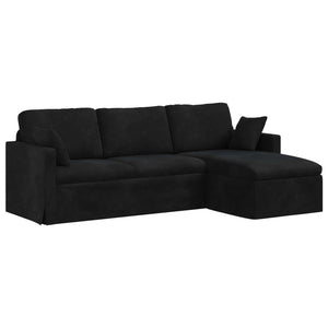 vidaXL Canapé noir 228 x 134 x 80 cm Velours