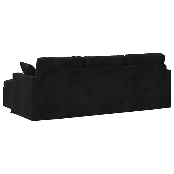 vidaXL Canapé noir 228 x 134 x 80 cm Velours