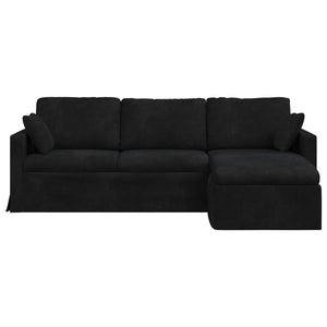 vidaXL Canapé noir 228 x 134 x 80 cm Velours
