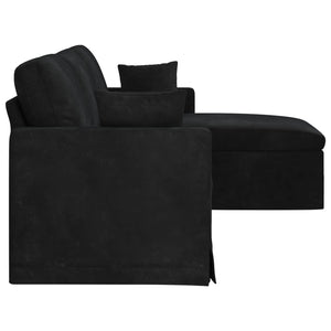 vidaXL Canapé noir 228 x 134 x 80 cm Velours