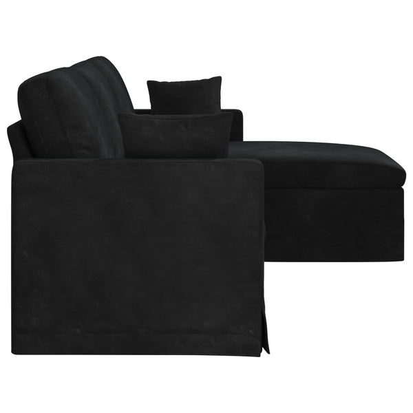vidaXL Canapé noir 228 x 134 x 80 cm Velours