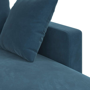 Blaues Samt Sofa 228 cm