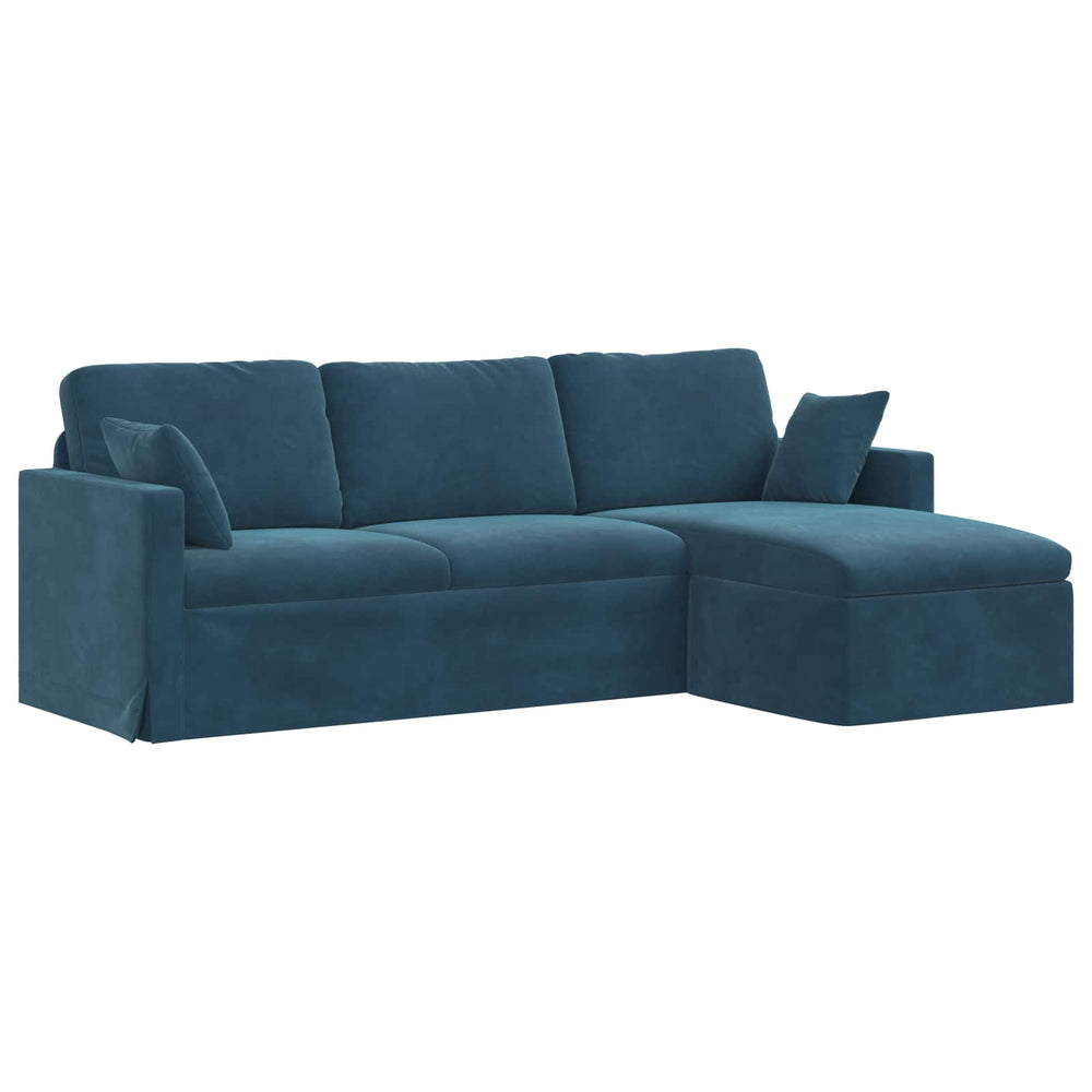 vidaXL Canapé bleu 228 x 134 x 80 cm Velours