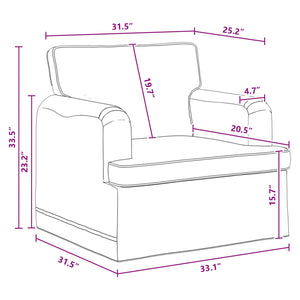 Dunkelgraues Stoffsofa 84x80x85 cm