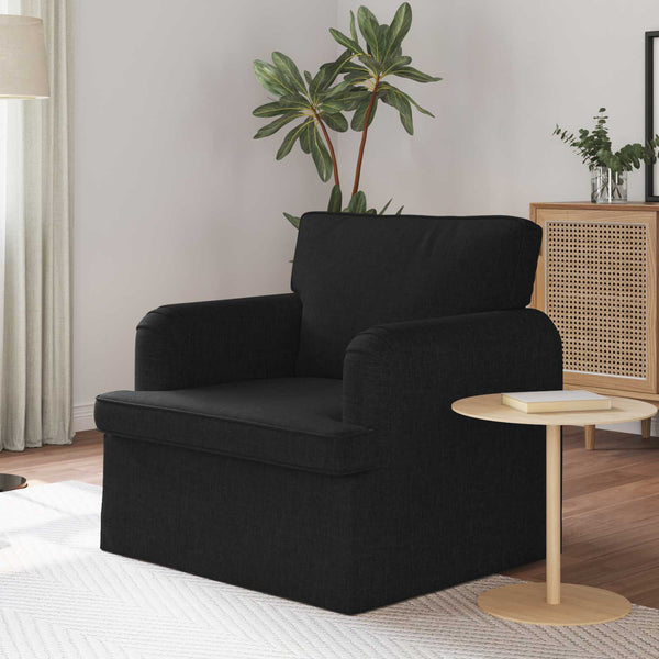Schwarzes Stoff Sofa 84cm