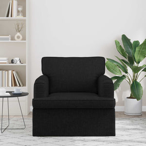 Schwarzes Stoff Sofa 84cm
