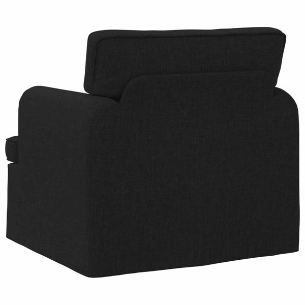 Schwarzes Stoff Sofa 84cm