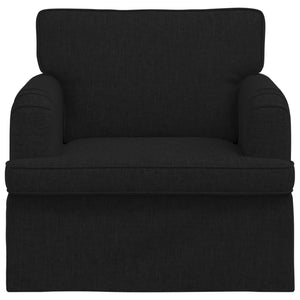 Schwarzes Stoff Sofa 84cm