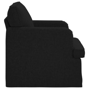 Schwarzes Stoff Sofa 84cm