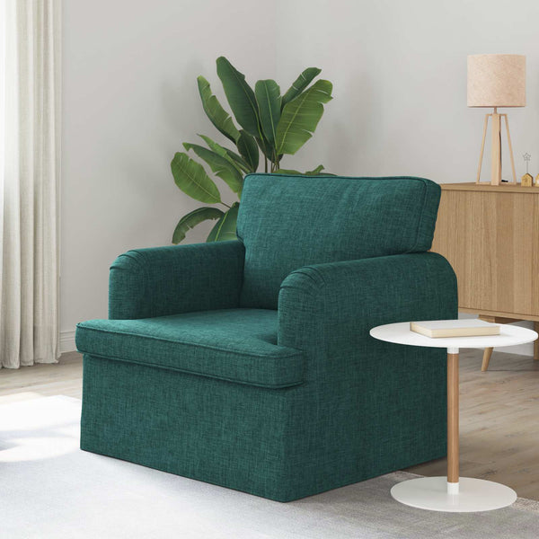 Dunkelgrünes Stoffsofa 84x80x85cm