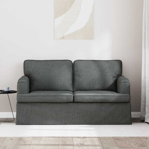 Dunkelgraues Stoffsofa 144 cm
