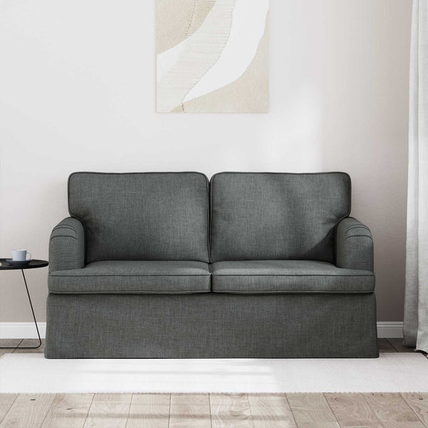 Dunkelgraues Stoffsofa 144 cm