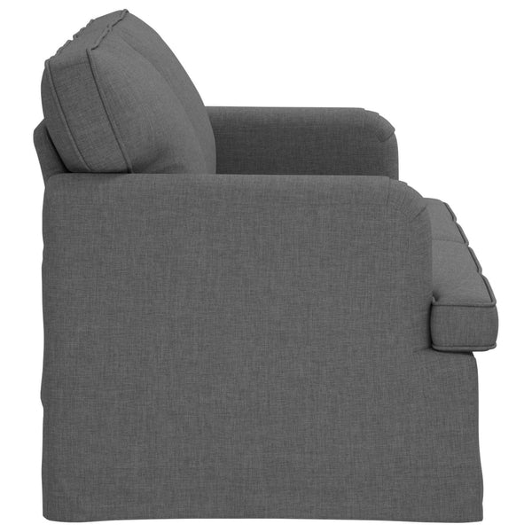 Dunkelgraues Stoffsofa 144 cm