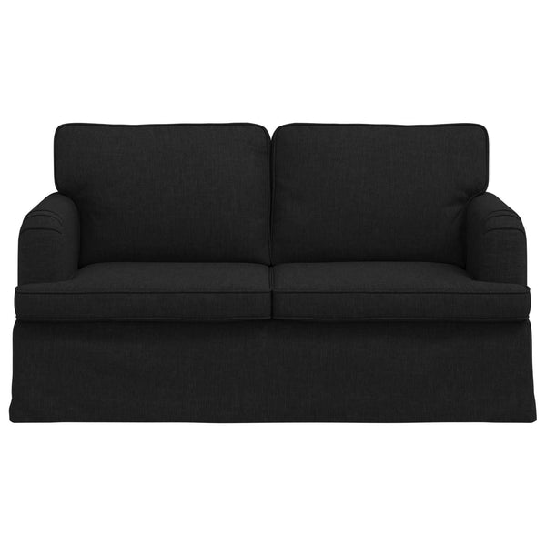 Schwarzes Stoffsofa 144 cm