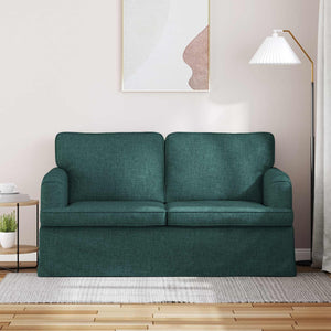 Dunkelgrünes Stoffsofa 144 cm