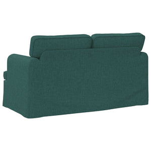 Dunkelgrünes Stoffsofa 144 cm