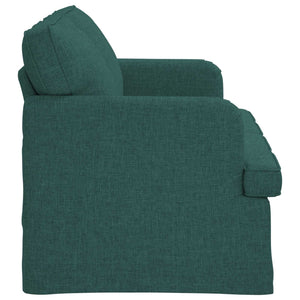 Dunkelgrünes Stoffsofa 144 cm