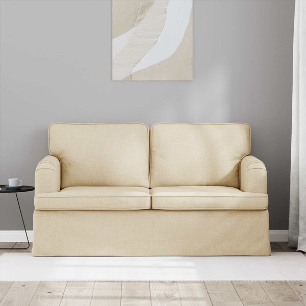 Creme Stoff Sofa 144 cm