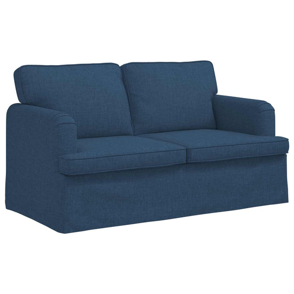 Blaues Stoffsofa 144 cm