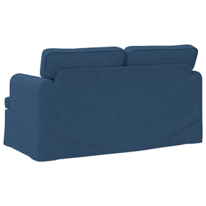 Blaues Stoffsofa 144 cm