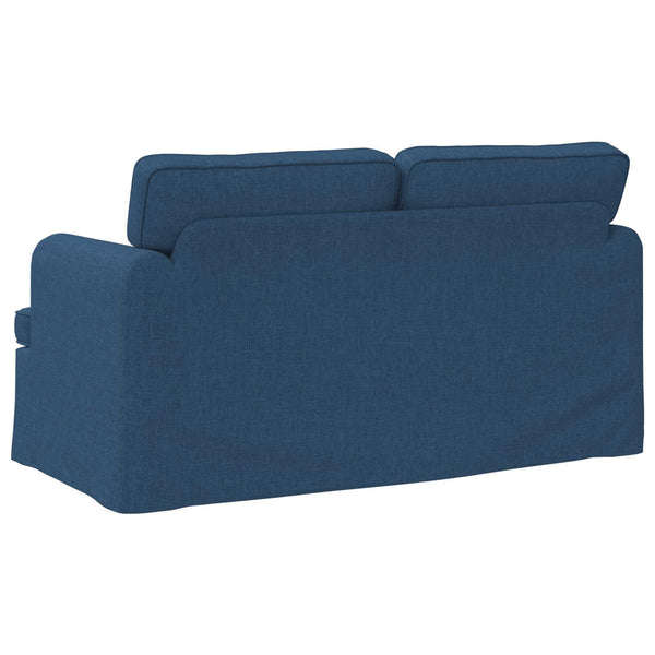 Blaues Stoffsofa 144 cm