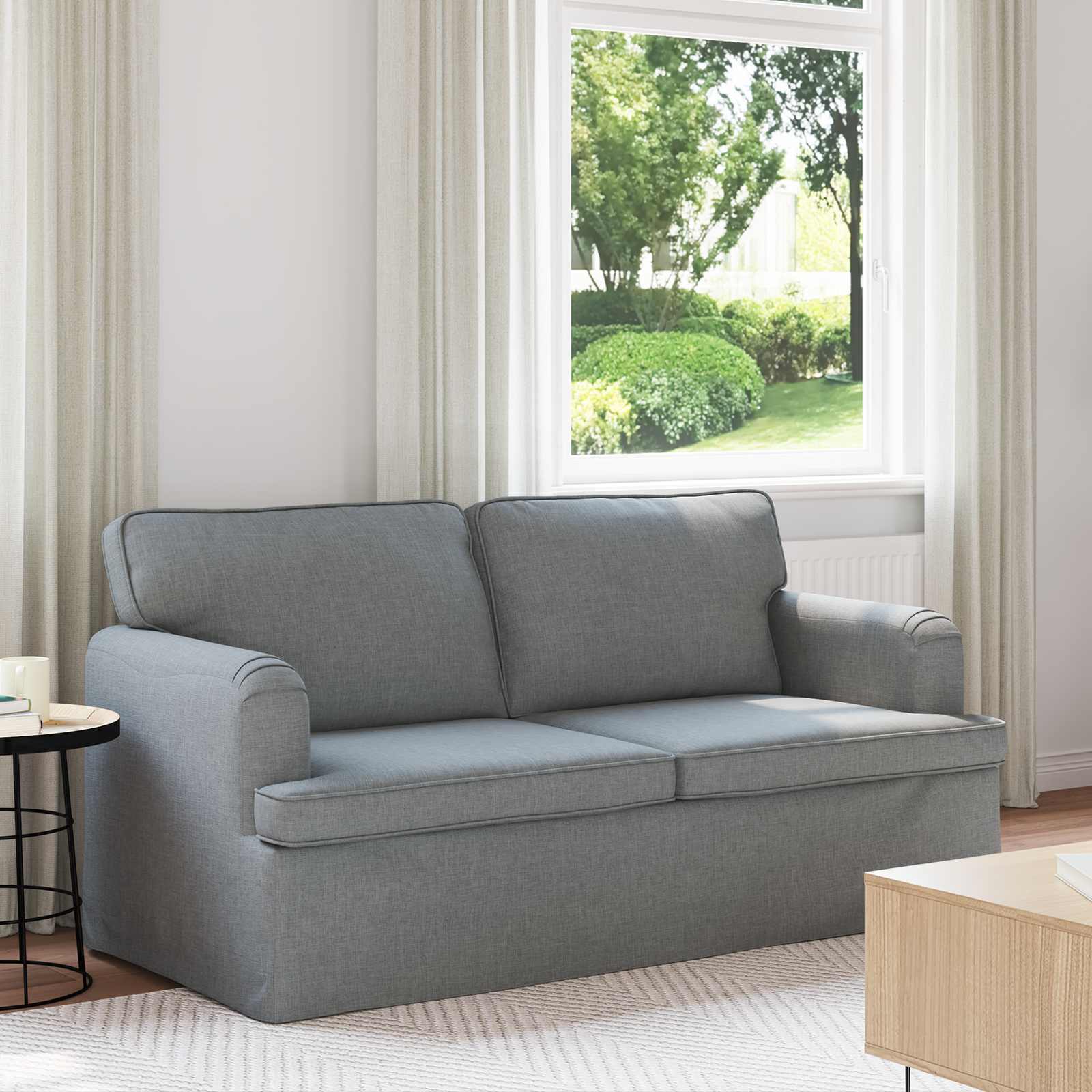 Hellgraues Stoffsofa 162 cm