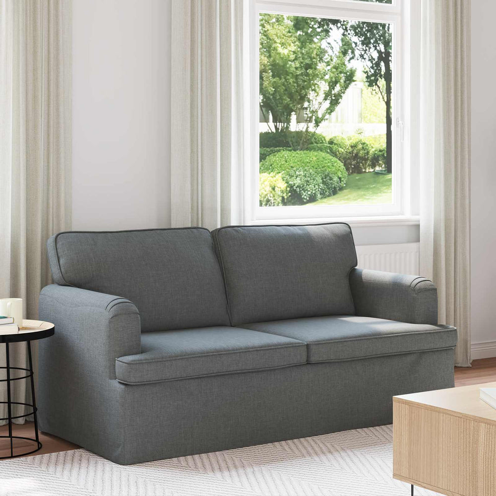 Dunkelgraues Stoffsofa 162 cm