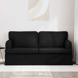 Schwarzes Stoff Sofa 162 cm