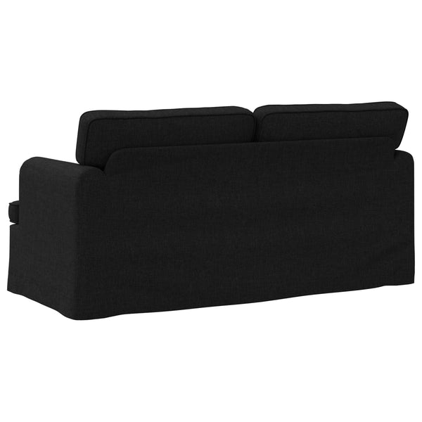 Schwarzes Stoff Sofa 162 cm
