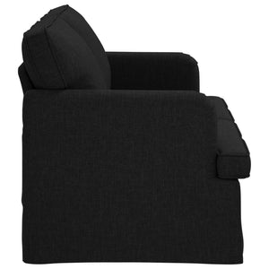 Schwarzes Stoff Sofa 162 cm