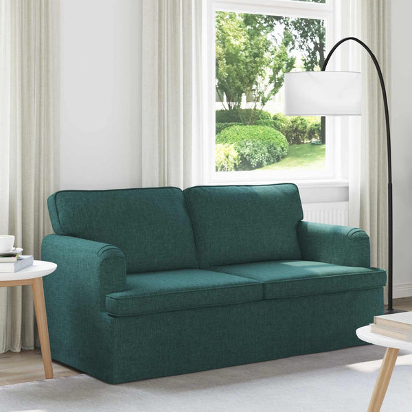Dunkelgrünes Stoffsofa 162 cm
